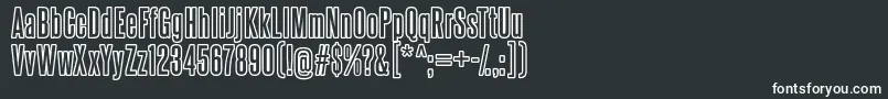 フォントsteelfish outline – 黒い背景に白い文字