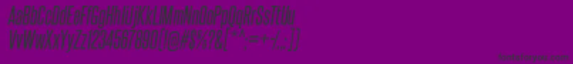 steelfish rg it-Schriftart – Schwarze Schriften auf violettem Hintergrund