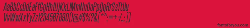 steelfish rg it Font – Black Fonts on Red Background