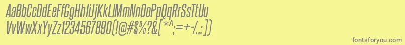 steelfish rg it Font – Gray Fonts on Yellow Background