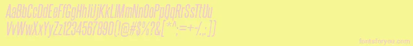 steelfish rg it Font – Pink Fonts on Yellow Background