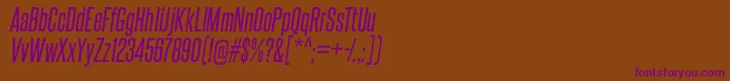 steelfish rg it-Schriftart – Violette Schriften auf braunem Hintergrund