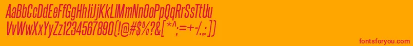 steelfish rg it Font – Red Fonts on Orange Background