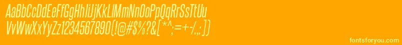 steelfish rg it Font – Yellow Fonts on Orange Background