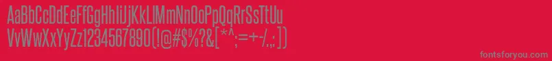 steelfish rg-fontti – harmaat kirjasimet punaisella taustalla