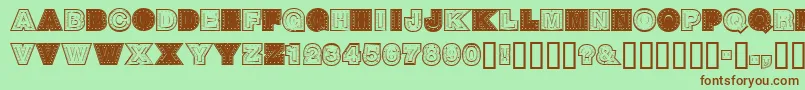 SteelTown Font – Brown Fonts on Green Background