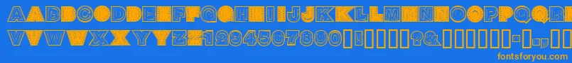 Police SteelTown – polices orange sur fond bleu