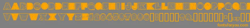 SteelTown-Schriftart – Orangefarbene Schriften auf grauem Hintergrund