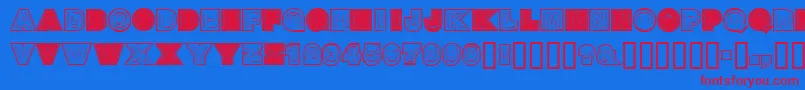 SteelTown Font – Red Fonts on Blue Background