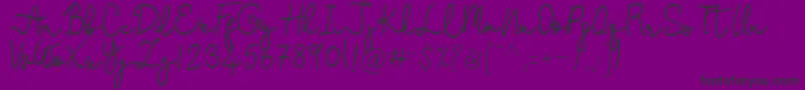 Stefani Font – Black Fonts on Purple Background