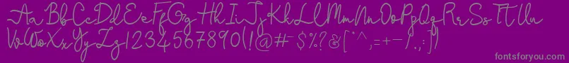 Czcionka Stefani – szare czcionki na fioletowym tle