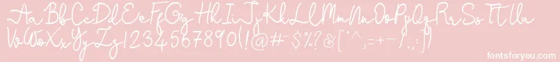 Stefani Font – White Fonts on Pink Background