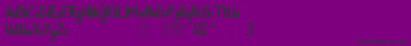 Czcionka Steffie Austin – czarne czcionki na fioletowym tle