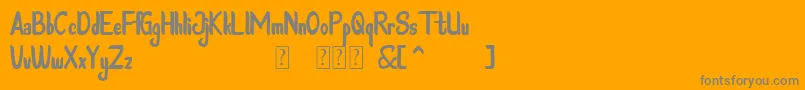 Weitere Informationen zur Steffie Austin-Schriftart Steffie Austin-Schriftart – Graue Schriften auf orangefarbenem Hintergrund