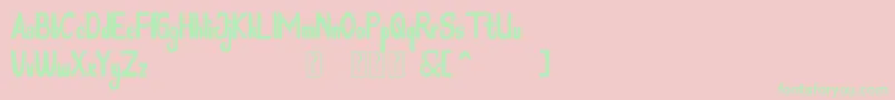 Steffie Austin-Schriftart – Grüne Schriften auf rosa Hintergrund