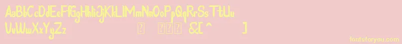 Steffie Austin-Schriftart – Gelbe Schriften auf rosa Hintergrund