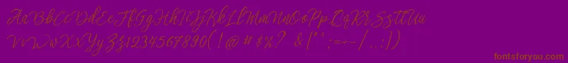 Fonte stefhanie typeface free demo – fontes marrons em um fundo roxo