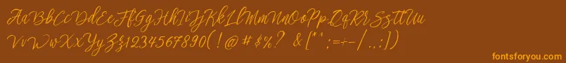 More about stefhanie typeface free demo Font stefhanie typeface free demo Font – Orange Fonts on Brown Background