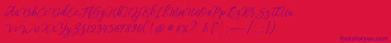 Шрифт stefhanie typeface free demo – фиолетовые шрифты на красном фоне