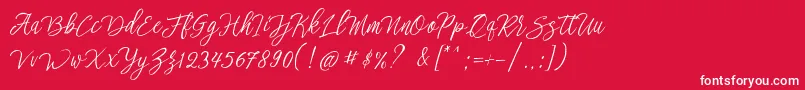 stefhanie typeface free demo Font – White Fonts on Red Background