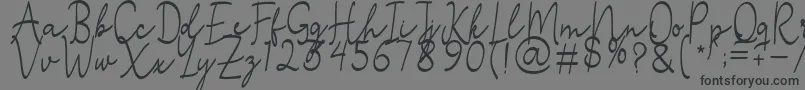 フォントStefian Script 2 – 黒い文字の灰色の背景