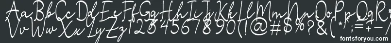 フォントStefian Script 2 – 黒い背景に白い文字