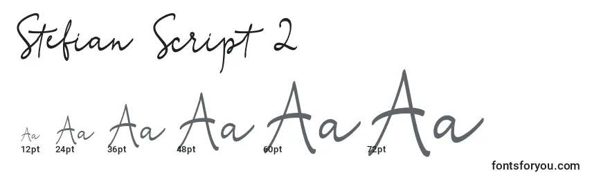 Stefian Script 2 Font Sizes