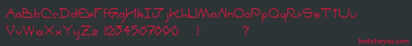 UmbraBold Font – Red Fonts on Black Background