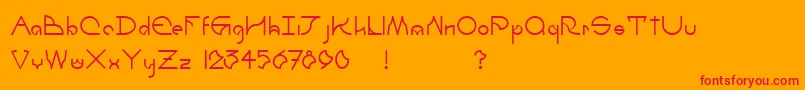 UmbraBold Font – Red Fonts on Orange Background