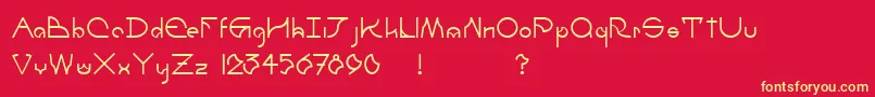UmbraBold Font – Yellow Fonts on Red Background