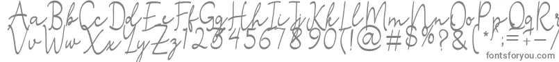 フォントStefian Script 2 – 白い背景に灰色の文字