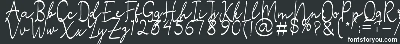 フォントStefian Script 2 – 白い文字