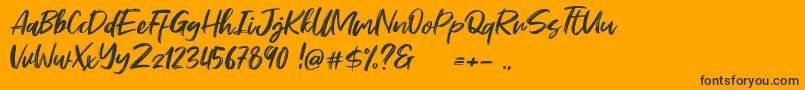Police Stefont – polices noires sur fond orange