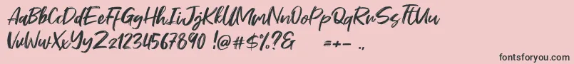 Stefont Font – Black Fonts on Pink Background