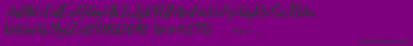 Stefont-Schriftart – Schwarze Schriften auf violettem Hintergrund