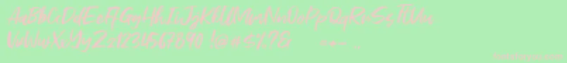 Stefont-Schriftart – Rosa Schriften auf grünem Hintergrund