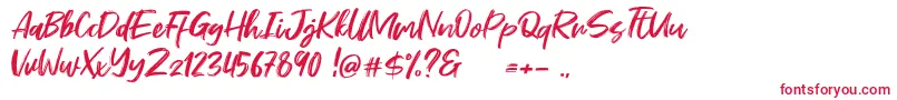 Stefont Font – Red Fonts on White Background