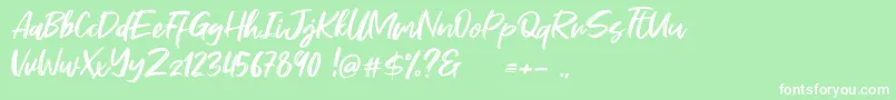 Stefont Font – White Fonts on Green Background