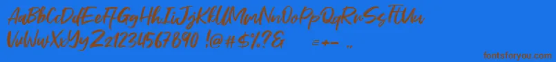 Шрифт Stefont – коричневые шрифты на синем фоне