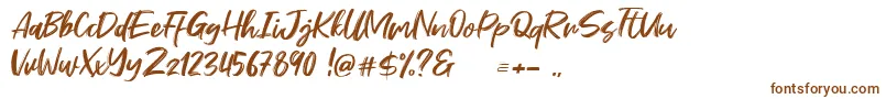 Шрифт Stefont – коричневые шрифты на белом фоне