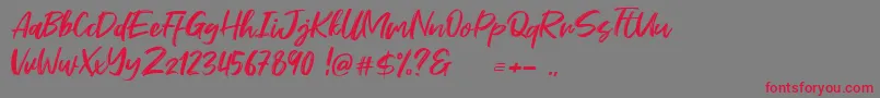 Stefont Font – Red Fonts on Gray Background