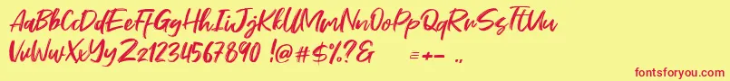fuente Stefont – Fuentes Rojas Sobre Fondo Amarillo