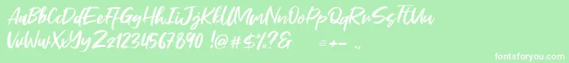 Stefont Font – White Fonts on Green Background