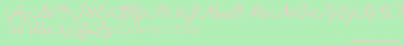 stela Font – Pink Fonts on Green Background