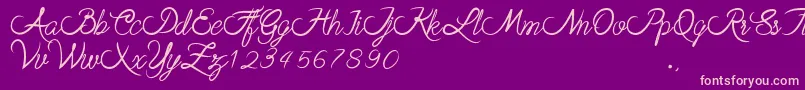 stela Font – Pink Fonts on Purple Background