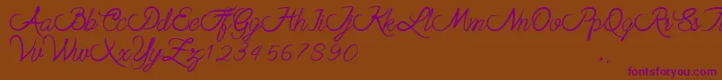 stela-fontti – violetit fontit ruskealla taustalla