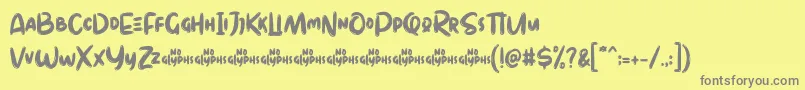 Stella Demo Font – Gray Fonts on Yellow Background