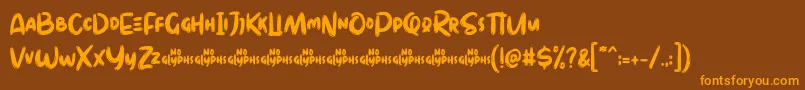 Stella Demo Font – Orange Fonts on Brown Background