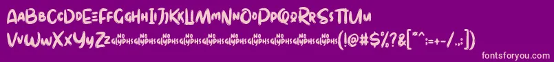 Stella Demo Font – Pink Fonts on Purple Background