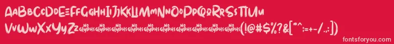 Stella Demo Font – Pink Fonts on Red Background